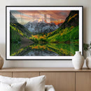 Maroon Bells Lake Wall Art Canvas Print – Framed Majestic