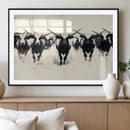 Texas Longhorn Wall Art – Framed Black White Cattle Canvas by MyGreatCanvas | Canvas Wall Art Prints | Photo Prints & Wall Decor