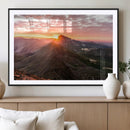 Mountain Sunrise Wall Art – Framed Alpine Ridge Canvas by MyGreatCanvas | Canvas Wall Art Prints | Photo Prints & Wall Decor