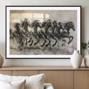 Running Horses Wall Art Canvas Print – Framed Monochrome by MyGreatCanvas | Canvas Wall Art Prints | Photo Prints & Wall Decor