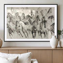 Abstract Horse Wall Art Canvas Print – Framed Horse Sketch by MyGreatCanvas | Canvas Wall Art Prints | Photo Prints & Wall Decor