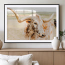 Texas Longhorn Wall Art Canvas Print – Framed Speckled Cow by MyGreatCanvas | Canvas Wall Art Prints | Photo Prints & Wall Decor