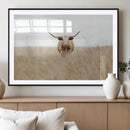 Texas Longhorn Wall Art Canvas Print – Framed Lone Cattle by MyGreatCanvas | Canvas Wall Art Prints | Photo Prints & Wall Decor