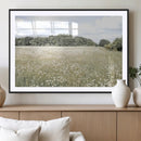 Charming Daisy Field Wall Art Canvas Print – Framed Pastel