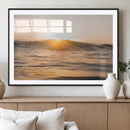 Calm Water Wall Art – Framed Sunset Waves Canvas Artwork, by MyGreatCanvas | Canvas Wall Art Prints | Photo Prints & Wall Decor