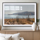 Desert Lake Wall Art – Framed Cactus Mountain Canvas by MyGreatCanvas | Canvas Wall Art Prints | Photo Prints & Wall Decor