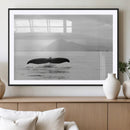 Whale Tail Wall Art – Framed Black White Ocean Canvas by MyGreatCanvas | Canvas Wall Art Prints | Photo Prints & Wall Decor