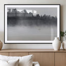 Surfer Fog Wall Art Canvas Print – Framed Foggy Beach Scene by MyGreatCanvas | Canvas Wall Art Prints | Photo Prints & Wall Decor