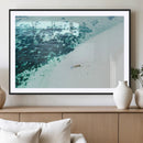 Minimal Beach Wall Art – Framed Ocean Swimming Canvas by MyGreatCanvas | Canvas Wall Art Prints | Photo Prints & Wall Decor