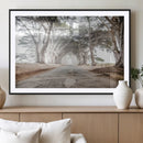 Cypress Tunnel Wall Art – Framed Misty Road Canvas Artwork, by MyGreatCanvas | Canvas Wall Art Prints | Photo Prints & Wall Decor