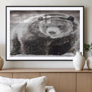 Grizzly Bear Wall Art Canvas Print – Framed Rustic Lodge Art by MyGreatCanvas | Canvas Wall Art Prints | Photo Prints & Wall Decor