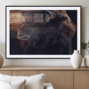 Bison Wall Art Canvas Print – Framed Western Decor Art by MyGreatCanvas | Canvas Wall Art Prints | Photo Prints & Wall Decor
