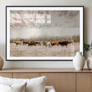 Longhorn Cattle Wall Art Canvas Print – Framed Texas Ranch