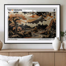Modern Japanese Wall Art Canvas Print – Framed Abstract