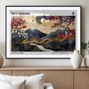 Modern Mount Fuji Wall Art Canvas Print – Framed Abstract