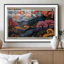 Modern Japanese Wall Art Canvas Print – Framed Contemporary