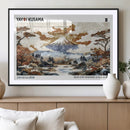 Modern Japanese Wall Art Canvas Print – Framed Abstract