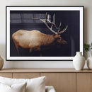 Rustic Elk Wall Art Canvas Print – Framed Moody Wildlife Art by MyGreatCanvas | Canvas Wall Art Prints | Photo Prints & Wall Decor
