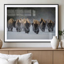 Bison Herd Wall Art Canvas Print, Framed Rustic Wildlife by MyGreatCanvas | Canvas Wall Art Prints | Photo Prints & Wall Decor