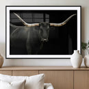 Texas Longhorn Wall Art Canvas Print – Framed Rustic Western by MyGreatCanvas | Canvas Wall Art Prints | Photo Prints & Wall Decor