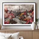 Mountain Wall Art Canvas Print – Framed Autumn Forest