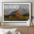 Rustic Barn Wall Art Canvas Print – Framed Grand Teton Park