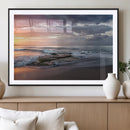 Golden Hour Wall Art Canvas Print – Framed Tranquil Waves