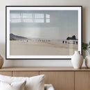 Minimalist Beach Wall Art Canvas Print – Framed Coastal