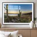 Saguaro Cactus Wall Art Canvas Print – Framed Desert Sunset by MyGreatCanvas | Canvas Wall Art Prints | Photo Prints & Wall Decor