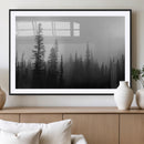 Misty Pines Wall Art Canvas Print – Framed Woodland