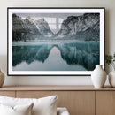 Mountain Lake Wall Art Canvas Print – Framed Toblacher See