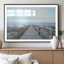 Beach Boardwalk Wall Art Canvas Print – Framed Coastal