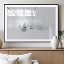 Ski Lift Wall Art Canvas Print – Snowy Alpine Landscape