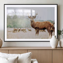 Rustic Deer Wall Art Canvas Print – Forest Woodland Stag