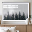 Foggy Forest Wall Art Canvas Print – Framed Misty Pines