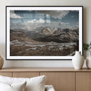 Mountain Landscape Wall Art Canvas Print – Framed Snowy