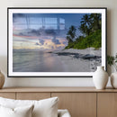 Tropical Beach Wall Art Canvas Print – Framed Sunset Glow by MyGreatCanvas | Canvas Wall Art Prints | Photo Prints & Wall Decor