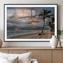 Tropical Storm Wall Art Canvas Print – Framed Moody Beach by MyGreatCanvas | Canvas Wall Art Prints | Photo Prints & Wall Decor