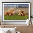 Texas Longhorn Pair Wall Art Canvas Print – Peaceful Rustic by MyGreatCanvas | Canvas Wall Art Prints | Photo Prints & Wall Decor