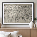 Wild Horse Stampede Wall Art Canvas Print – Monochrome by MyGreatCanvas | Canvas Wall Art Prints | Photo Prints & Wall Decor