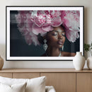 Black Beauty Petal Crown Wall Art Canvas Print – Floral by MyGreatCanvas | Canvas Wall Art Prints | Photo Prints & Wall Decor