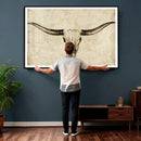 Longhorn Skull Wall Art Canvas Print – Rustic Western by MyGreatCanvas | Canvas Wall Art Prints | Photo Prints & Wall Decor