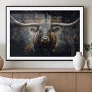 Rustic Longhorn Bull Wall Art Canvas Print – Vintage Western by MyGreatCanvas | Canvas Wall Art Prints | Photo Prints & Wall Decor