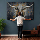 Rustic Bull Wall Art Canvas Print, Longhorn Wall Decor for by MyGreatCanvas | Canvas Wall Art Prints | Photo Prints & Wall Decor
