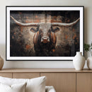 Abstract Longhorn Wall Art Canvas Print – Vintage Western by MyGreatCanvas | Canvas Wall Art Prints | Photo Prints & Wall Decor