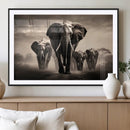 Elephant Family Wall Art Canvas Print, Framed Elephant Wall by MyGreatCanvas | Canvas Wall Art Prints | Photo Prints & Wall Decor