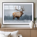 Majestic Elk Snowy Forest Wall Art Canvas Print – Winter by MyGreatCanvas | Canvas Wall Art Prints | Photo Prints & Wall Decor