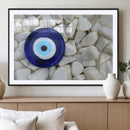 Blue Evil Eye Protection Wall Art Canvas Print – White by MyGreatCanvas | Canvas Wall Art Prints | Photo Prints & Wall Decor