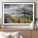 Sakura Cherry Blossom Pathway Canvas Wall Art – Tranquil