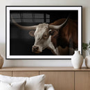 Texas Longhorn Bull Canvas Wall Art, Rustic Western by MyGreatCanvas | Canvas Wall Art Prints | Photo Prints & Wall Decor